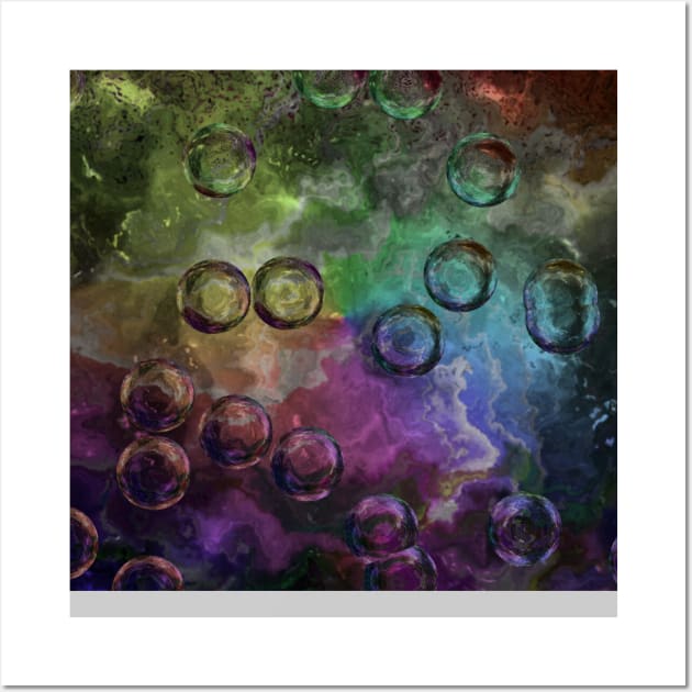 Space Planet Rainbow Pastels Wall Art by Moon Art